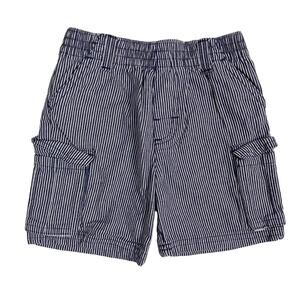 Garanimals Blue & White Pinstripe Cargo Shorts Size 24 Months